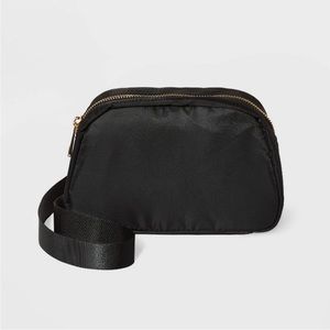 A New Day black nylon camera dome crossbody belt bag